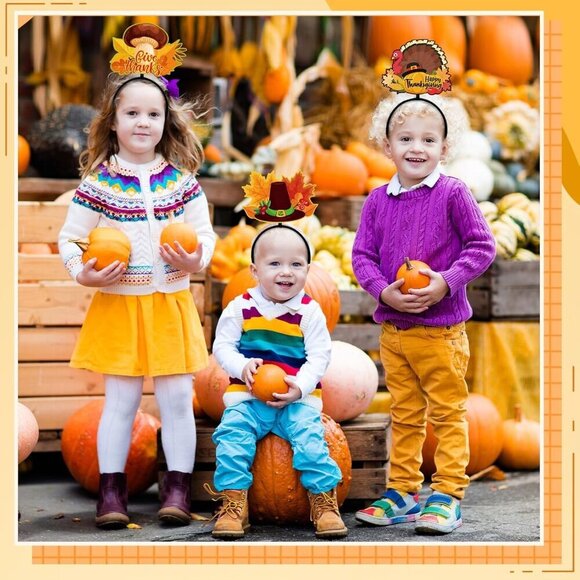 12 Pcs Thanksgiving Turkey Headbands Set Fun Holiday Party Decor Accessories